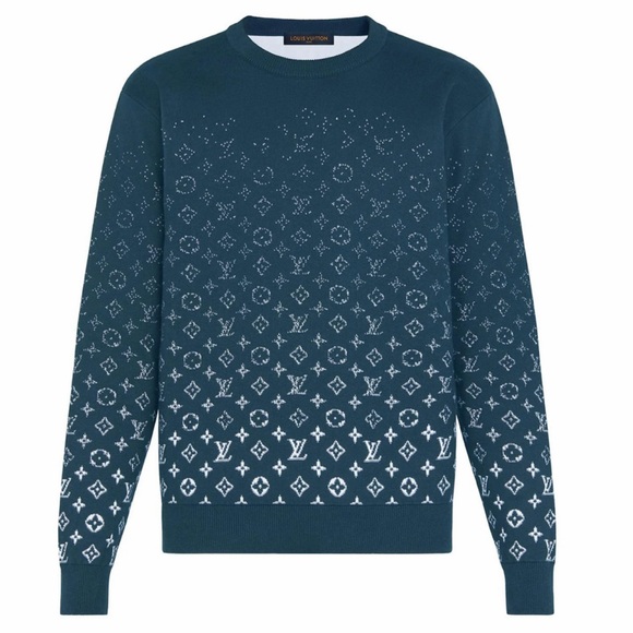 Louis Vuitton Other - Louis Vuitton Monogram Degrade Blue Canard Teal White Logo Crewneck
Sweater M